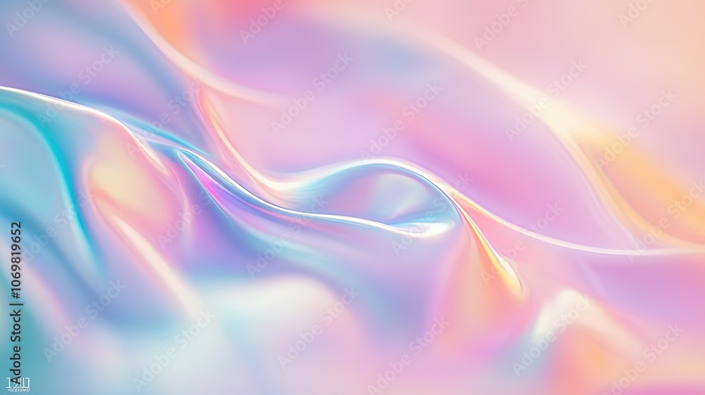 Obraz premium Soft Pastel Waves: A Dreamy Abstract Fluid Background for Creative Projects