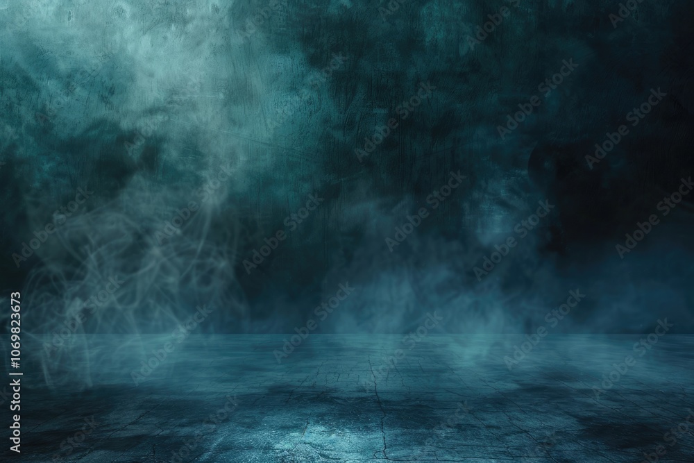 Empty background scene. Texture dark concentrate floor with mist or fog. Spectrum light color. Empty background scene. Texture dark concentrate floor with mist or fog. Spectrum light color.