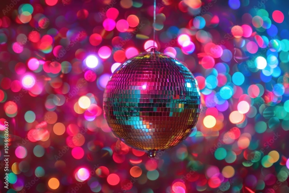 Obraz premium party lights disco ball party lights party lights disco ball