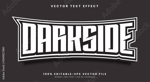 Gaming Sport style Dark side Editable text effect Template