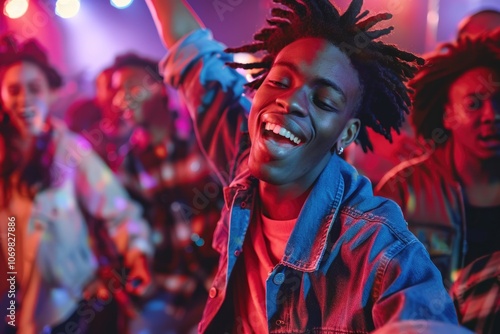 Wallpaper Mural Young people having fun dancing at party. Torontodigital.ca