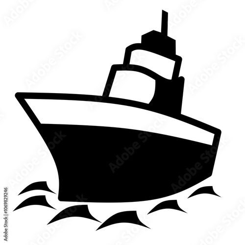 illustration of a ship icon vector 