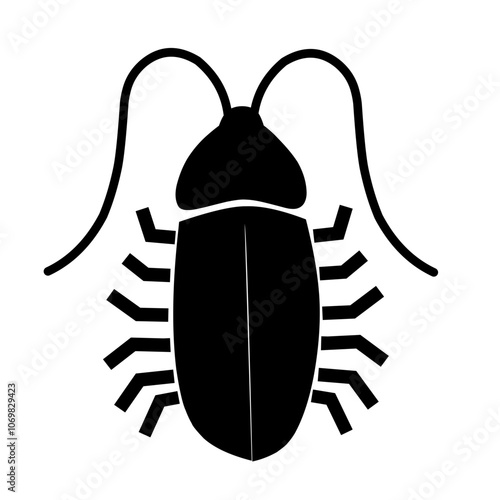 Vector icon of cockroach,bug