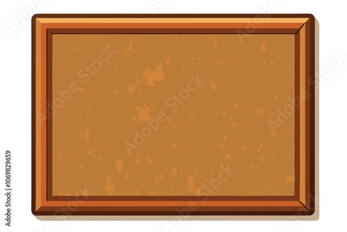 Rectangular Cork Bulletin Board with Wooden Frame - Perfect for Organizing Notes & Memos, Isolated on White Background.