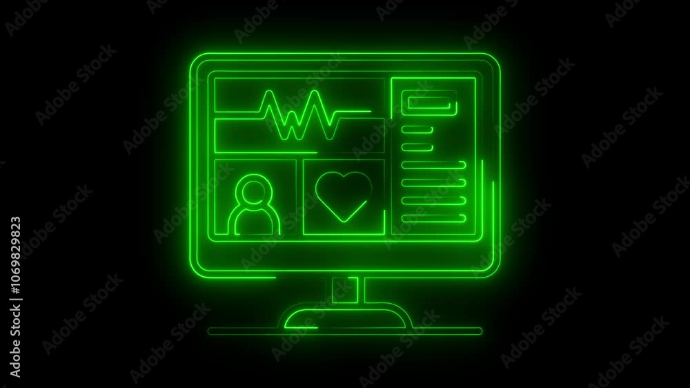 Neon Medical Dashboard Interface Neon Medical Dashboard Interface