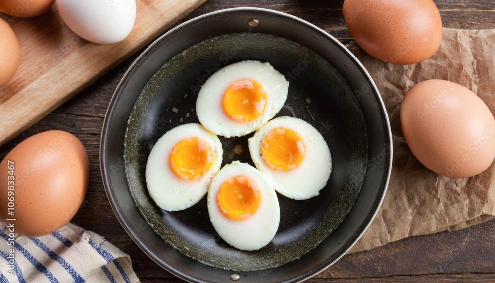 Ingredient for cooking dishes- eggs, top view Ingredient for cooking dishes- eggs, top view