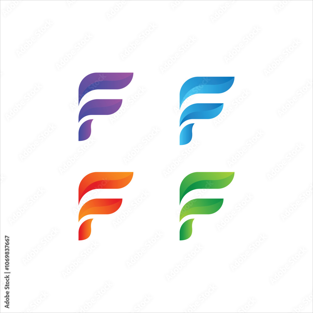 Fototapeta premium F Letter logo design template
