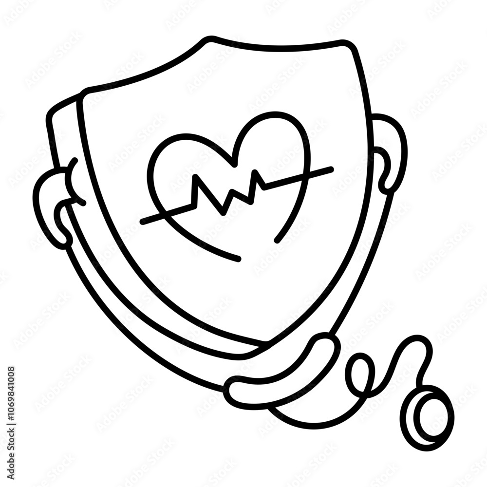 A doodle icon of health insurance
A doodle icon of health insurance