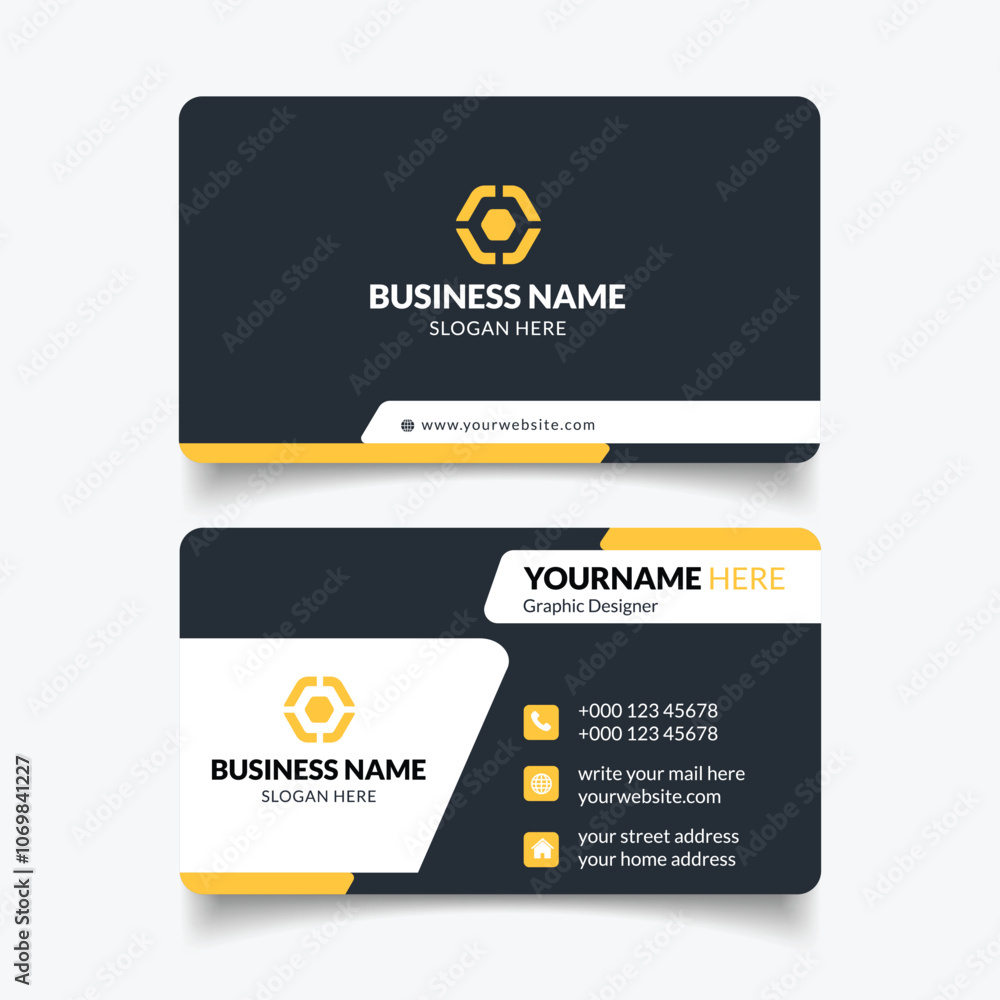 Orange and Black Business Card Orange and Black Business Card