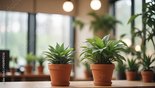 Indoor potted plants by a window adding natural beauty to home decor