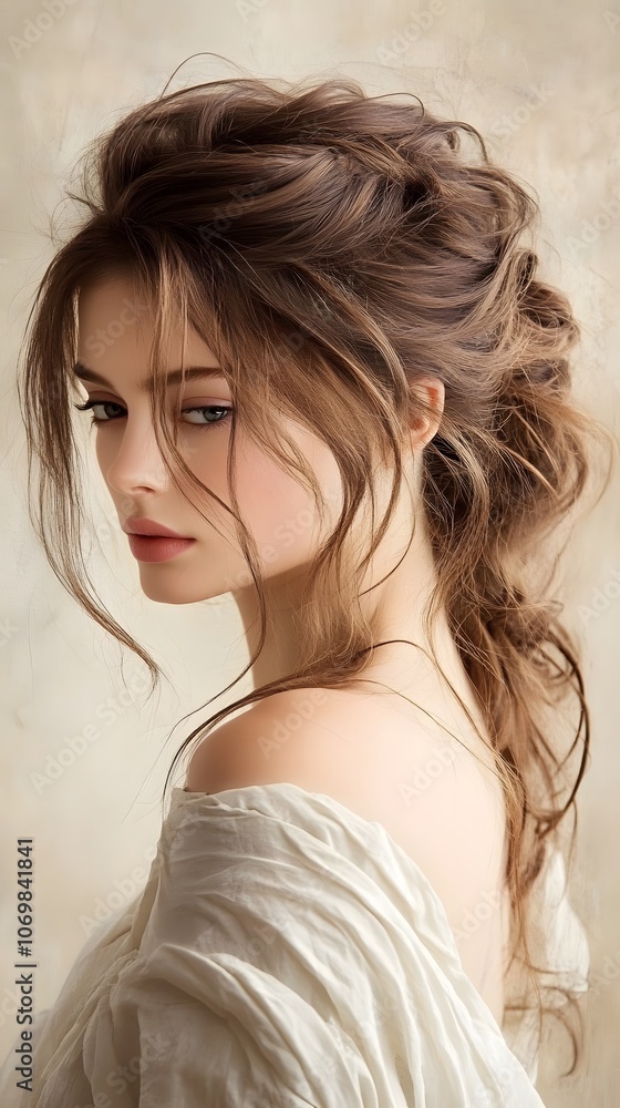 Captivating portrait highlights natural beauty Captivating portrait highlights natural beauty