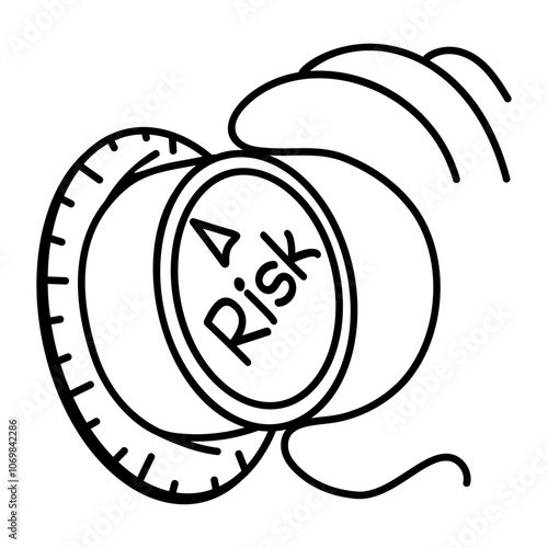A hand drawn icon in risk management 

