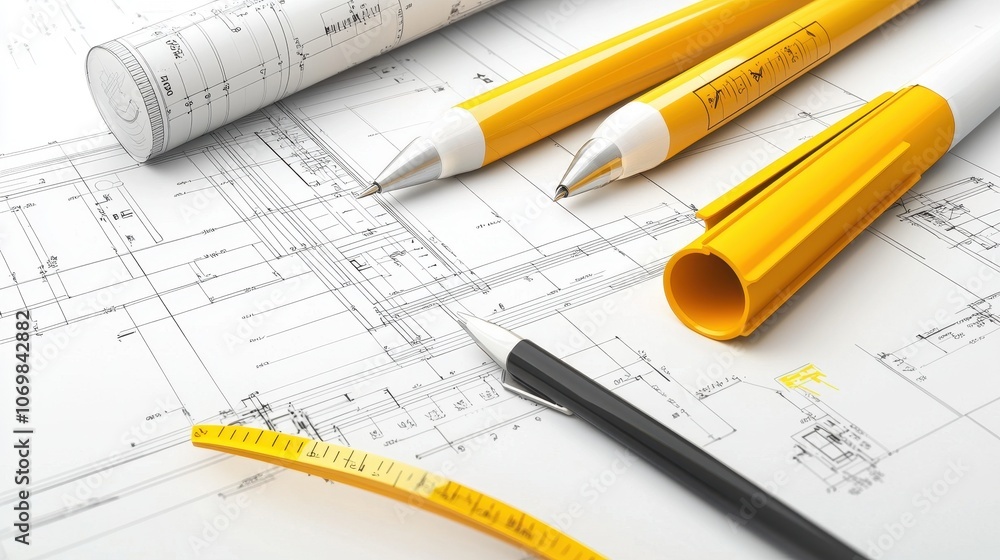 Blueprint of engineering design with fine lines and structural calculations Blueprint of engineering design with fine lines and structural calculations