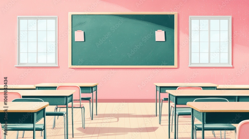 The inspiring classroom setup with desks that foster learning and creativity in education The inspiring classroom setup with desks that foster learning and creativity in education