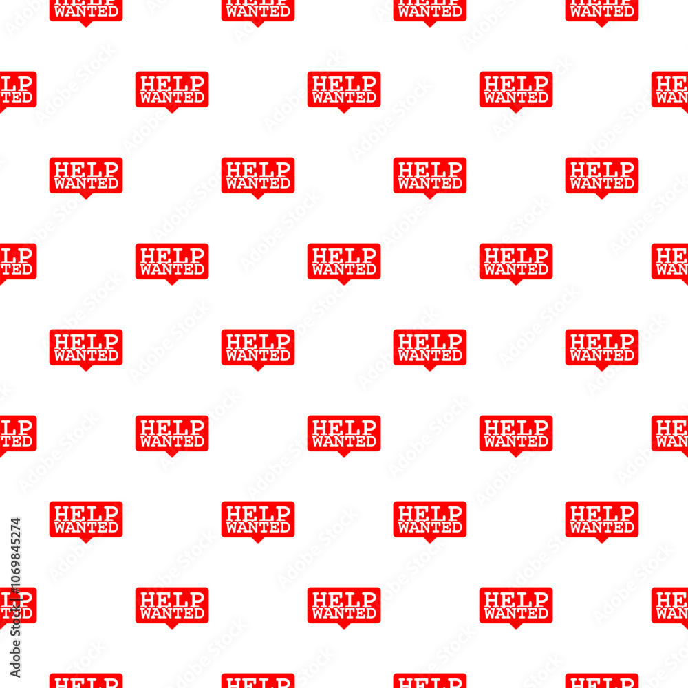 Help wanted icon pattern seamless isolated on white background Help wanted icon pattern seamless isolated on white background