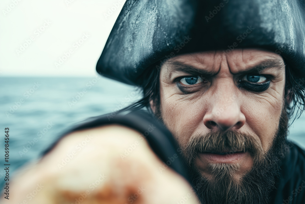 A fearless pirate captain A fearless pirate captain