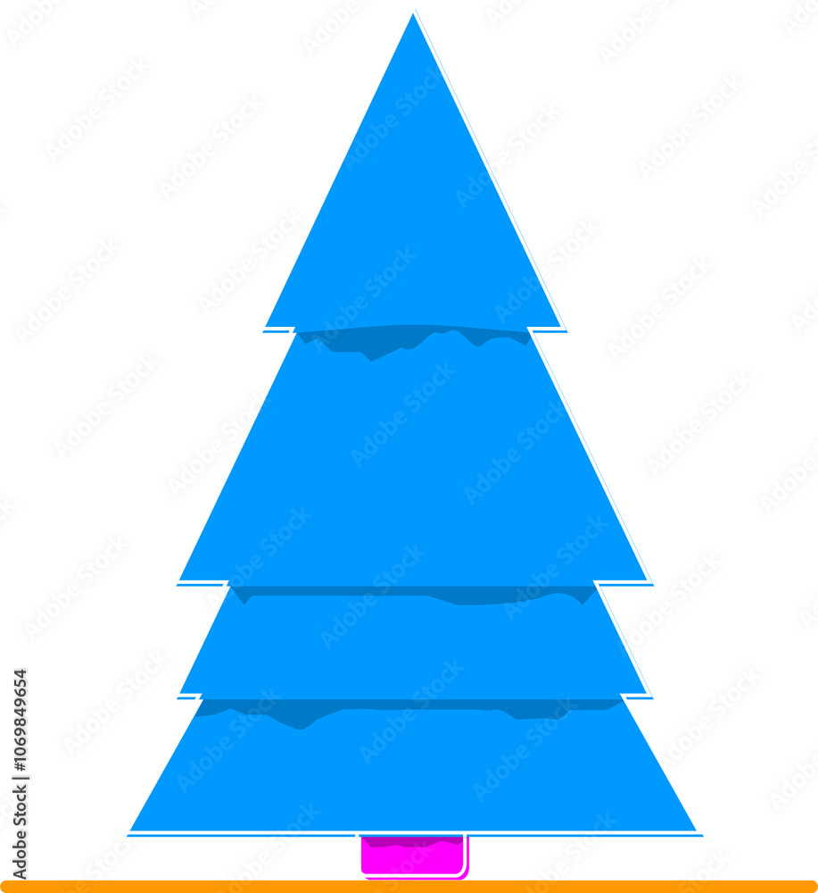 Xmas tree symbol on transparent background. PNG illustration Xmas tree symbol on transparent background. PNG illustration