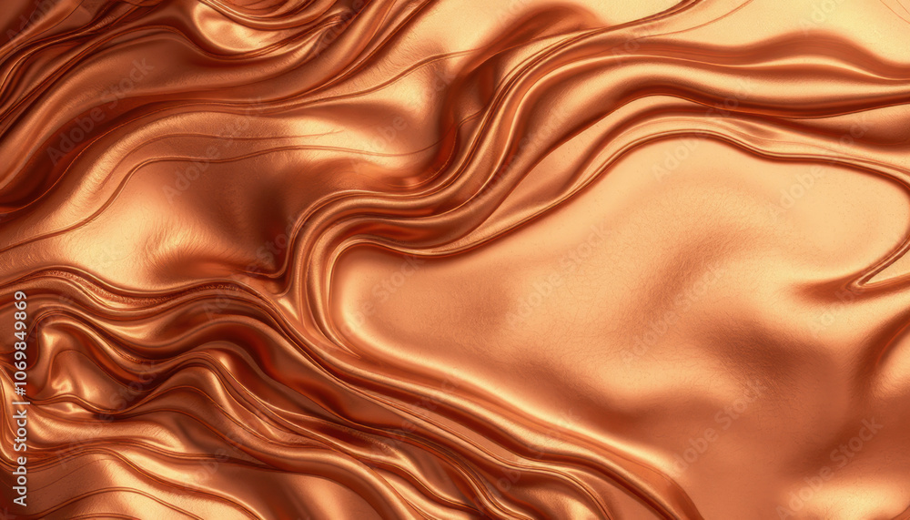 Sleek liquid copper background with flowing textures and rich tones, creating sense of warmth and elegance. Perfect for design projects and artistic expressions Sleek liquid copper background with flowing textures and rich tones, creating sense of warmth and elegance. Perfect for design projects and artistic expressions