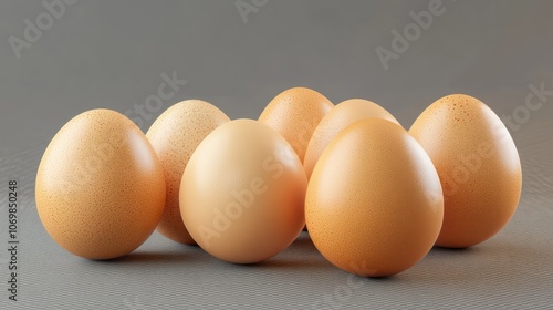 Highly realistic advertising photo of a fresh eggs pack six pack isolated on transparent background photo