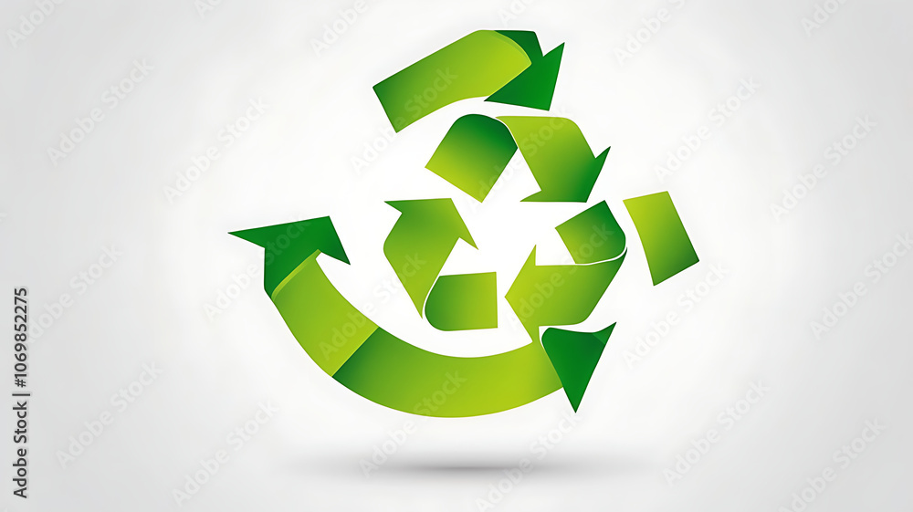 Minimalistic icon of a recycling symbol representing sustainability and environmental protection on white background.
Minimalistic icon of a recycling symbol representing sustainability and environmental protection on white background.