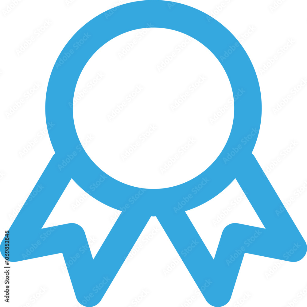 Award Ribbon Icon Symbolizing Achievement, Recognition, and Success in Various Activities and Competitions Award Ribbon Icon Symbolizing Achievement, Recognition, and Success in Various Activities and Competitions