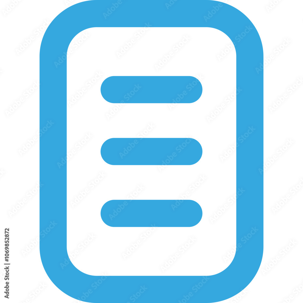 A Blue Outline of a Document Icon Representing Digital Files and Organization in a Modern Workspace A Blue Outline of a Document Icon Representing Digital Files and Organization in a Modern Workspace
