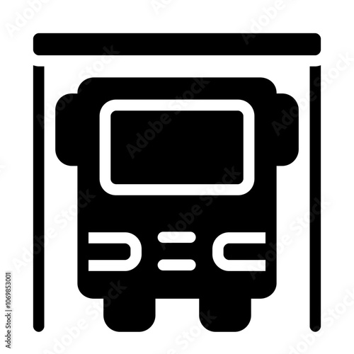 Bus Platform Solid Icon