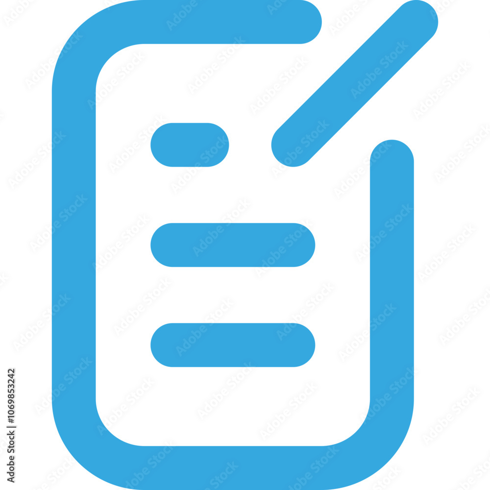 Simple Blue Checklist Icon Representing Organization and Task Completion in a Digital Format on a White Background Simple Blue Checklist Icon Representing Organization and Task Completion in a Digital Format on a White Background