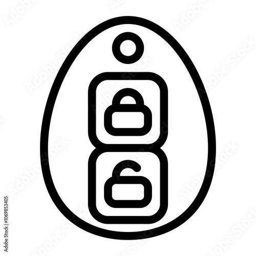 Car Key Fob Line Icon