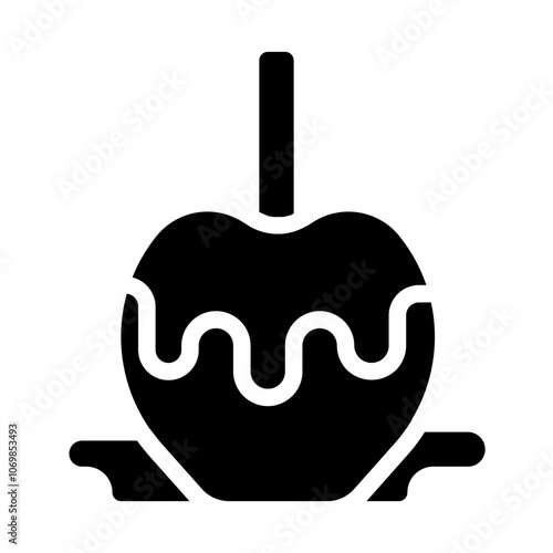 Caramel Apple Solid Icon