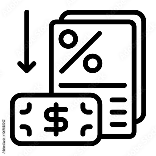 Down Payment Line Icon