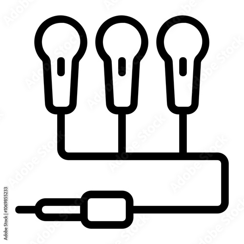 Electrode Cable Line Icon