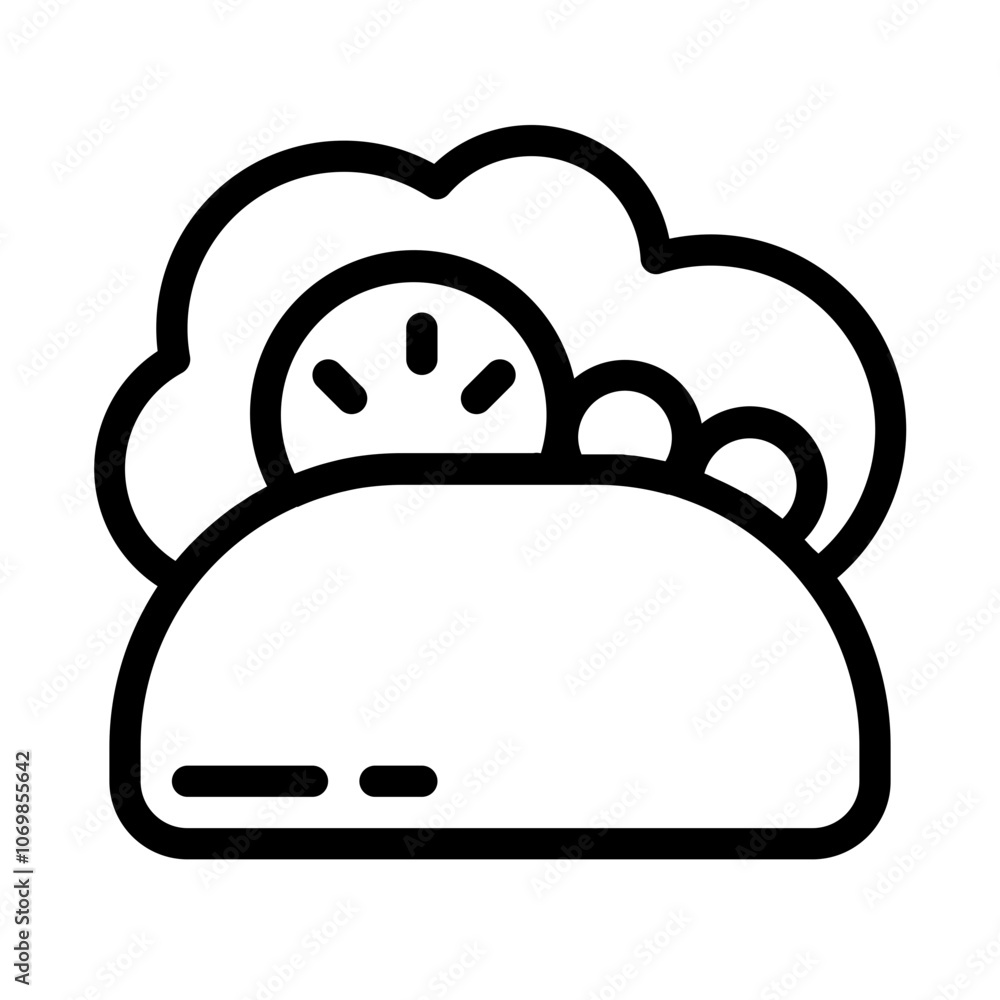 Flatbread Kebab Line Icon Flatbread Kebab Line Icon