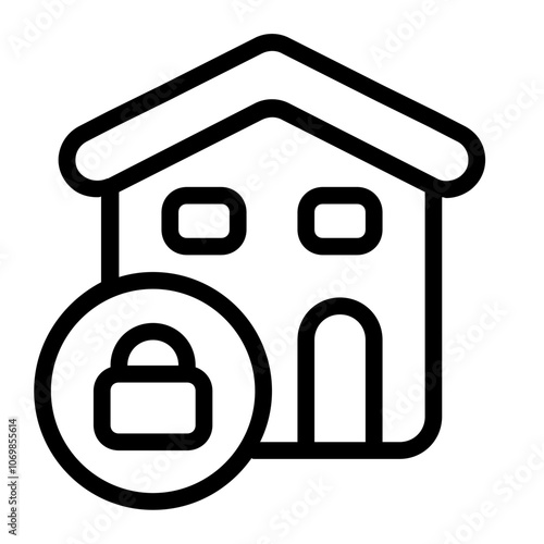 Fixed-Rate Mortgage Line Icon