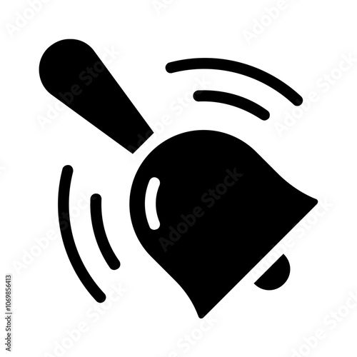Hand-held bell Solid Icon