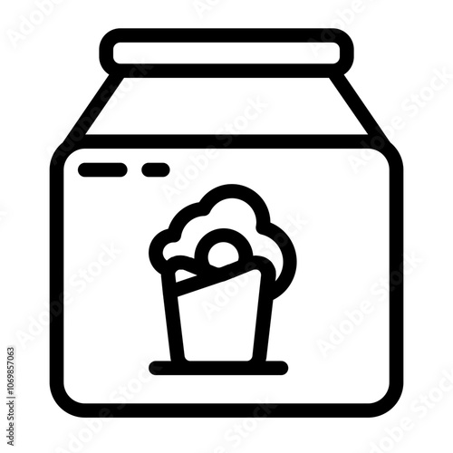 Kebab Delivery Box Line Icon