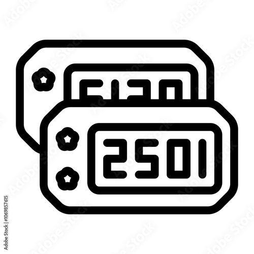 Lottery Ticket Line Icon