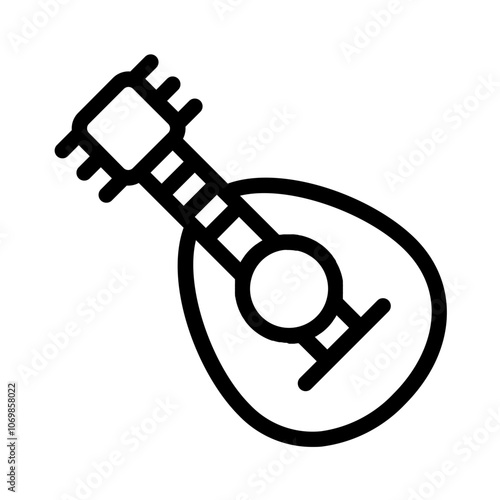 Mandolin Line Icon