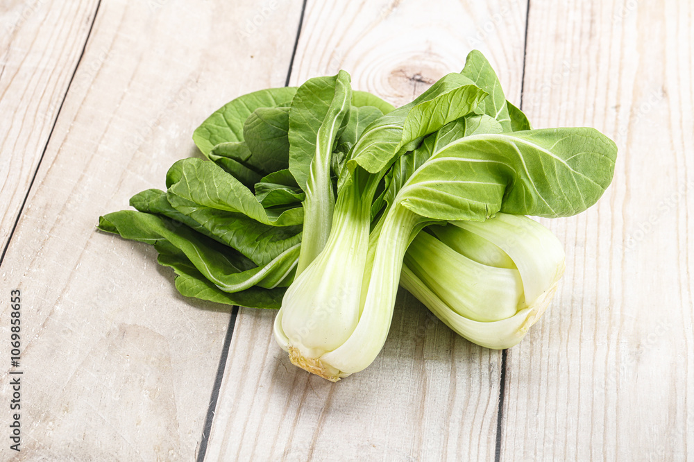 Asian cuisine fresh raw salad Pak Choi Asian cuisine fresh raw salad Pak Choi