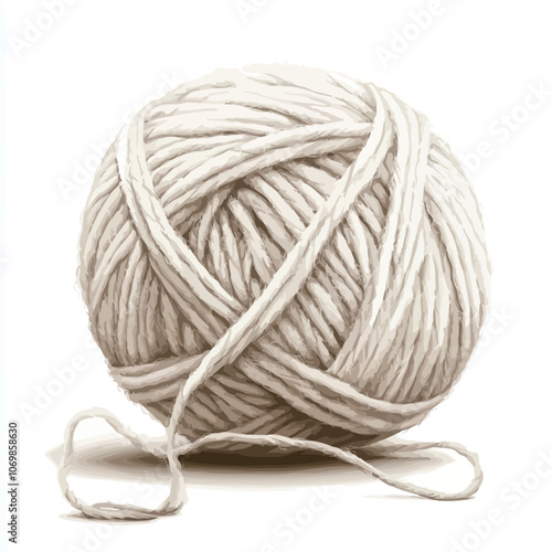 woolen thread isolated on a white background. tinted. 