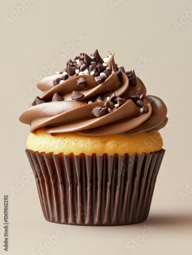 Tasty cupcake isolated on transparent background photo