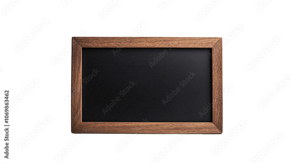 Blank chalkboard with rustic wooden frame Isolated on transparent Background. Blank chalkboard with rustic wooden frame Isolated on transparent Background.