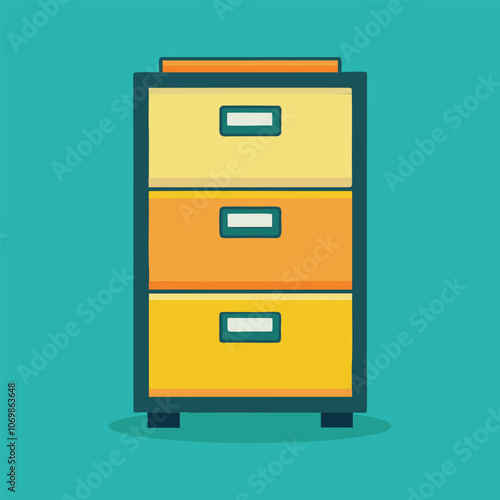 file cabinet vector illustration for office organization and storage solutions
