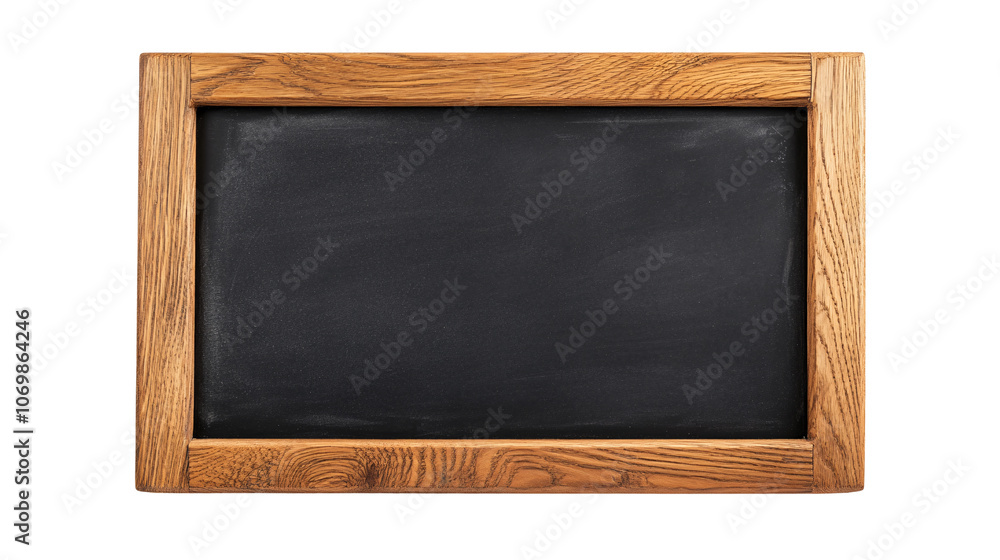 Blank chalkboard with rustic wooden frame Isolated on transparent Background. Blank chalkboard with rustic wooden frame Isolated on transparent Background.