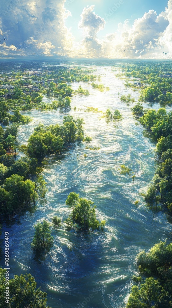 Flooded River Landscape Flooded River Landscape