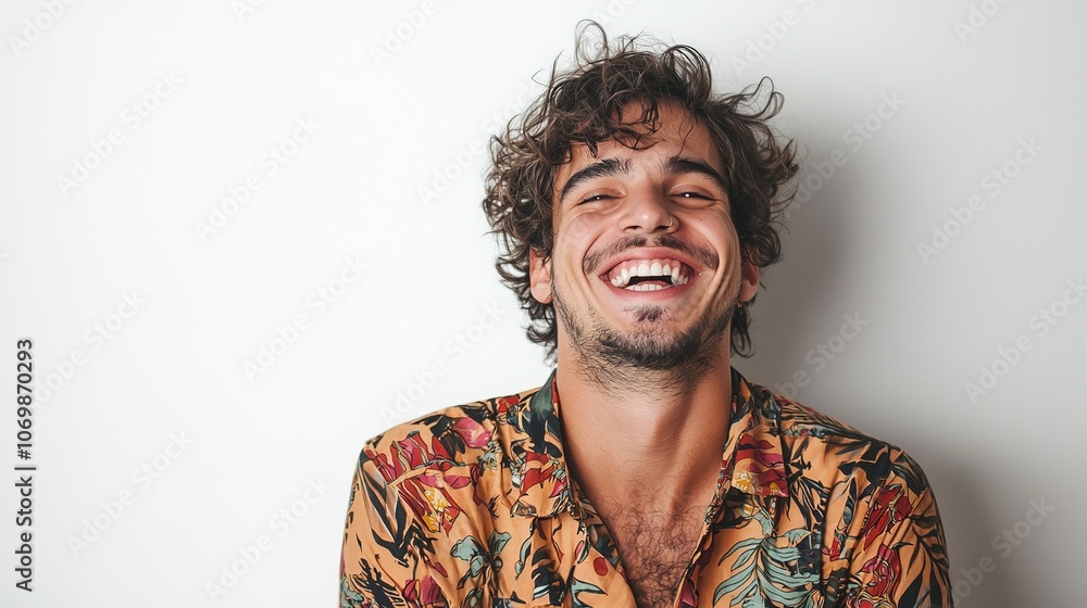 Young Brazilian Man Laughing Heartily Young Brazilian Man Laughing Heartily