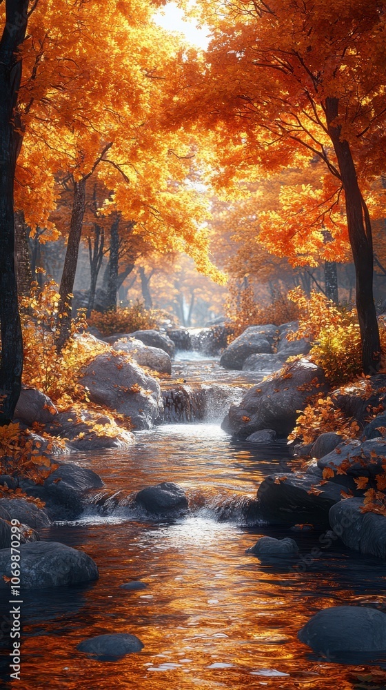 Autumnal Forest Stream Autumnal Forest Stream