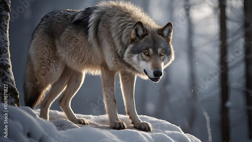 Majestic Wolf in the Wilderness photo