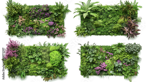 Obraz na płótnie Chic Vertical Gardens With Lush Greenery and Vivid Plants Generative AI w salonie