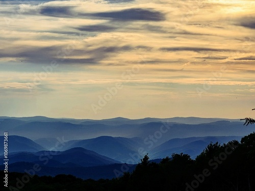 sunset in the mountains